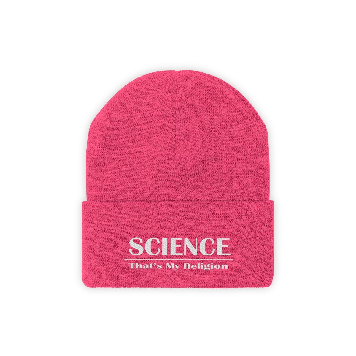 SCIENCE - That's My Religion Knit Beanie | Gift for Scientists, Teachers, Engineers and other Brilliant People