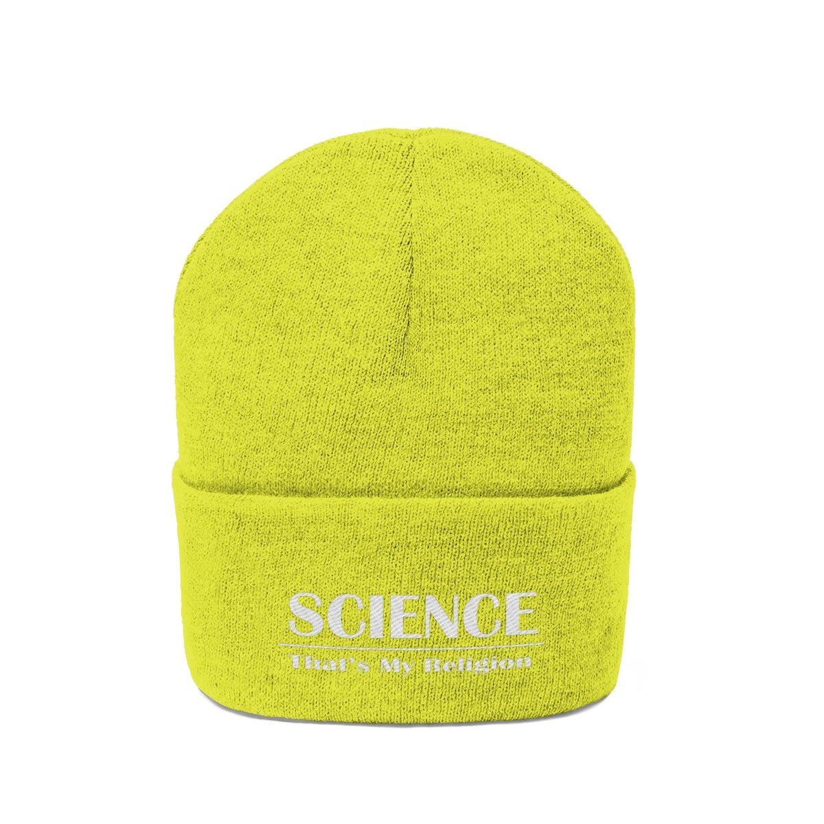 SCIENCE - That's My Religion Knit Beanie | Gift for Scientists, Teachers, Engineers and other Brilliant People