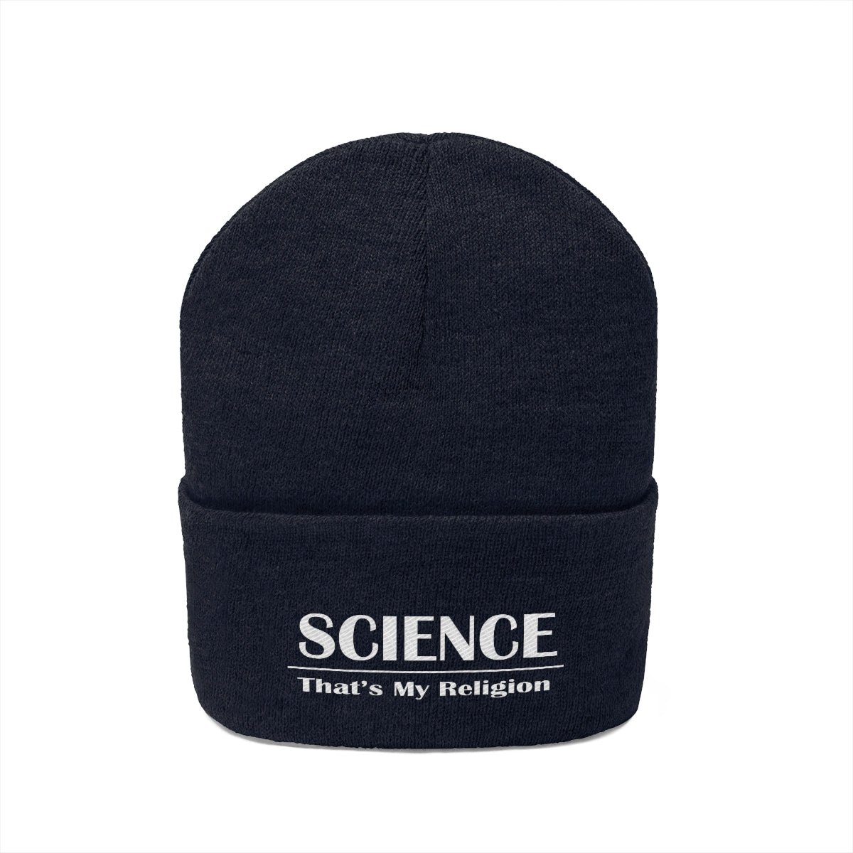 SCIENCE - That's My Religion Knit Beanie | Gift for Scientists, Teachers, Engineers and other Brilliant People