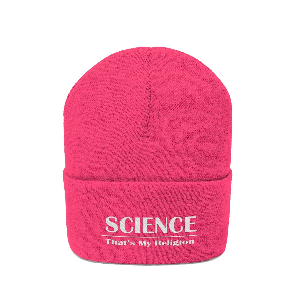 SCIENCE - That's My Religion Knit Beanie | Gift for Scientists, Teachers, Engineers and other Brilliant People