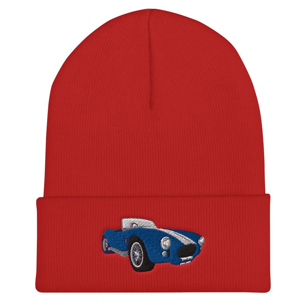 Shelby AC Cobra Cuffed Beanie for the Classic Car Road Rally Enthusiast