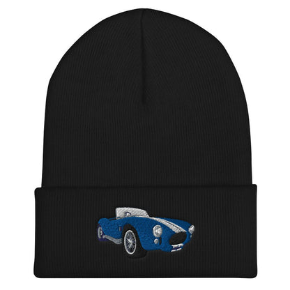 Shelby AC Cobra Cuffed Beanie for the Classic Car Road Rally Enthusiast