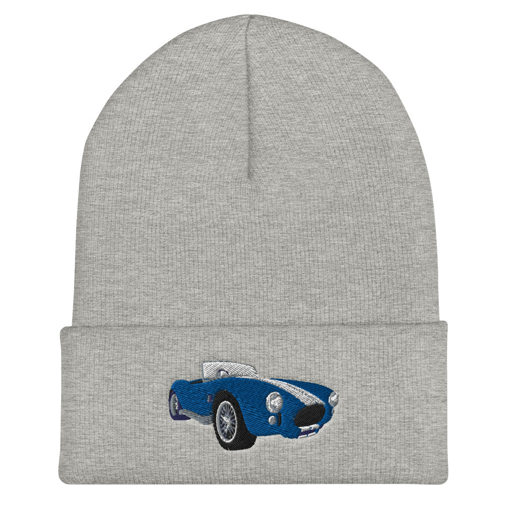 Shelby AC Cobra Cuffed Beanie for the Classic Car Road Rally Enthusiast