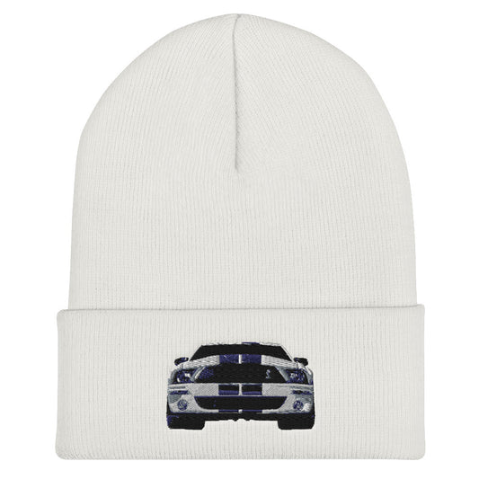 Shelby Mustang GT 500 Cuffed Beanie for the Classic Car Road Rally Enthusiast