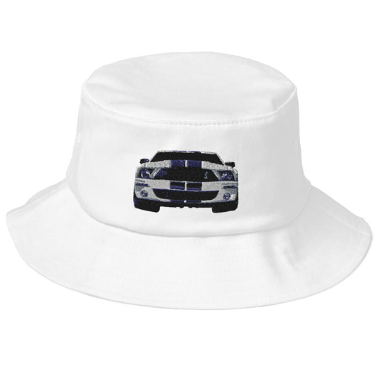 Shelby Mustang GT 500 Old School Bucket Hat for the Classic Car Road Rally Enthusiast