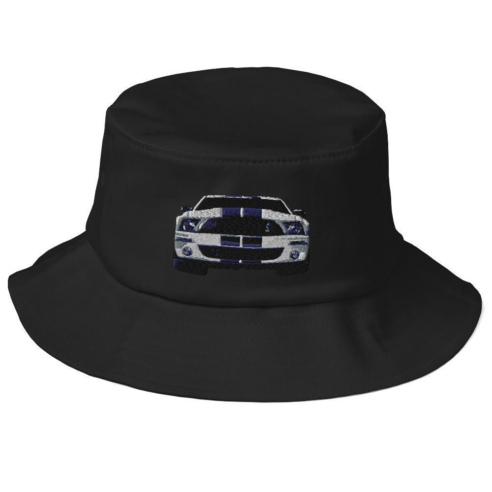 Shelby Mustang GT 500 Old School Bucket Hat for the Classic Car Road Rally Enthusiast
