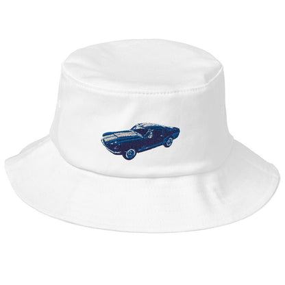 Shelby Mustang Old School Bucket Hat for the Classic Car Road Rally Enthusiast
