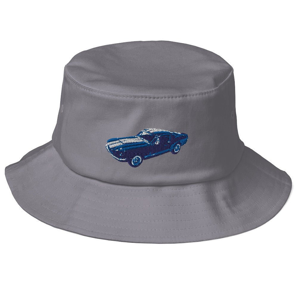 Shelby Mustang Old School Bucket Hat for the Classic Car Road Rally Enthusiast