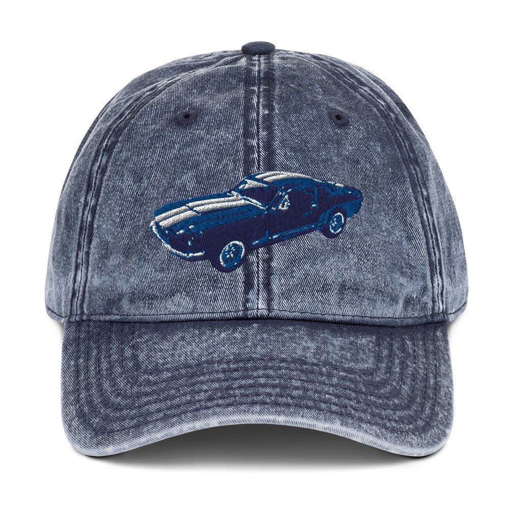 Shelby Mustang Vintage Cotton Twill Cap for the Classic Car Road Rally Enthusiast