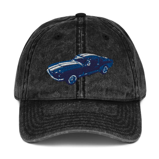 Shelby Mustang Vintage Cotton Twill Cap for the Classic Car Road Rally Enthusiast
