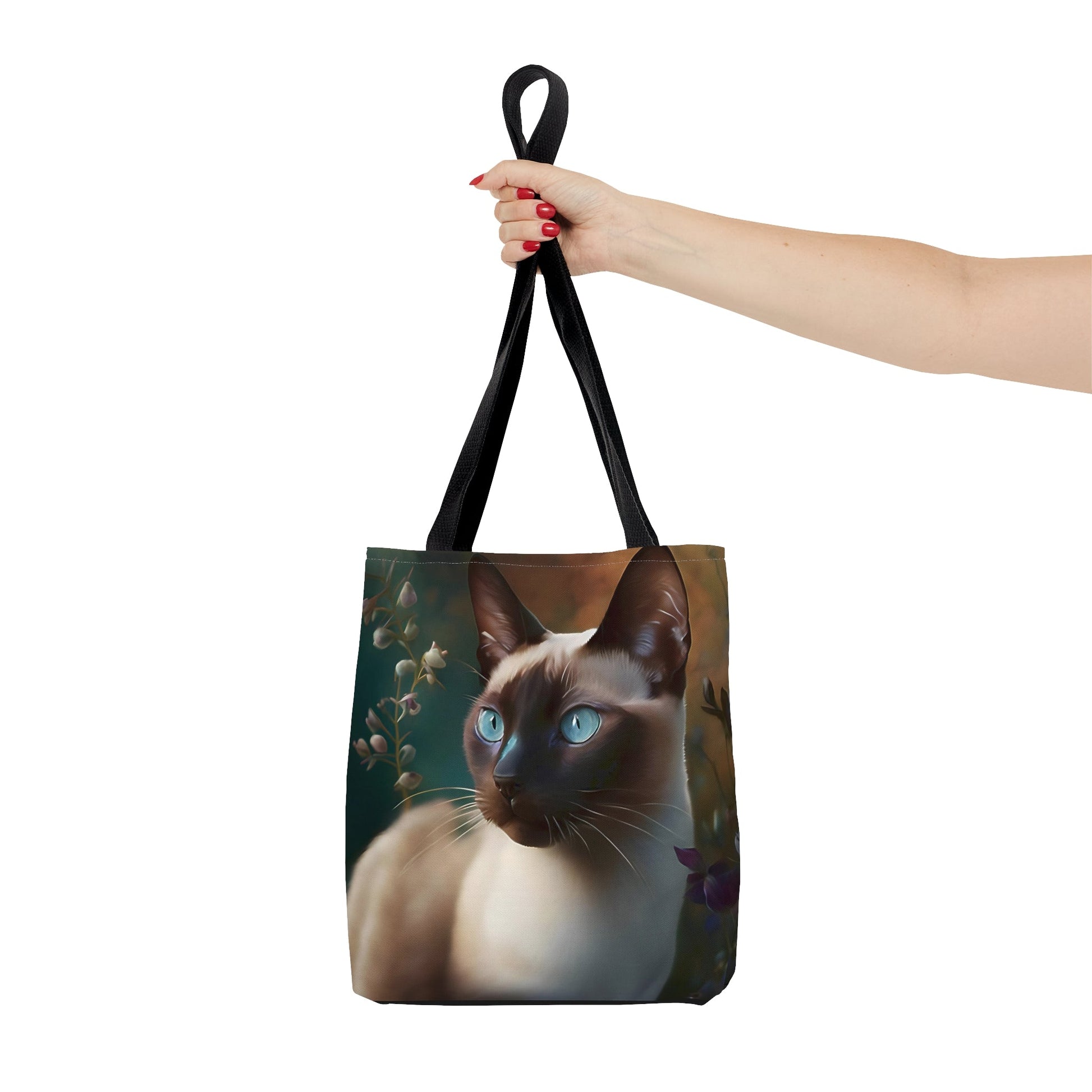 Siamese Cat in Garden Tote Bag