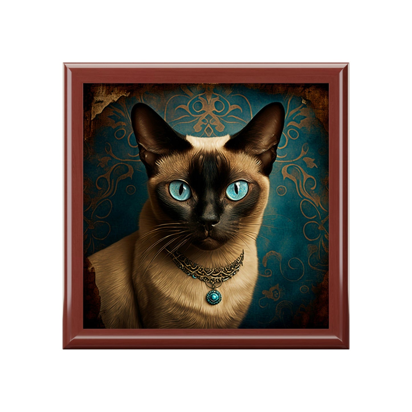 Siamese Cat Jewelry Keepsake Box - Jewelry Travel Case,Bridesmaid Proposal Gift,Bridal Party Gift,Jewelry Case,Gifts for Her