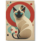 Siamese Cat Notebook - Modern - Cat Inspirations - Hard Backed Journal
