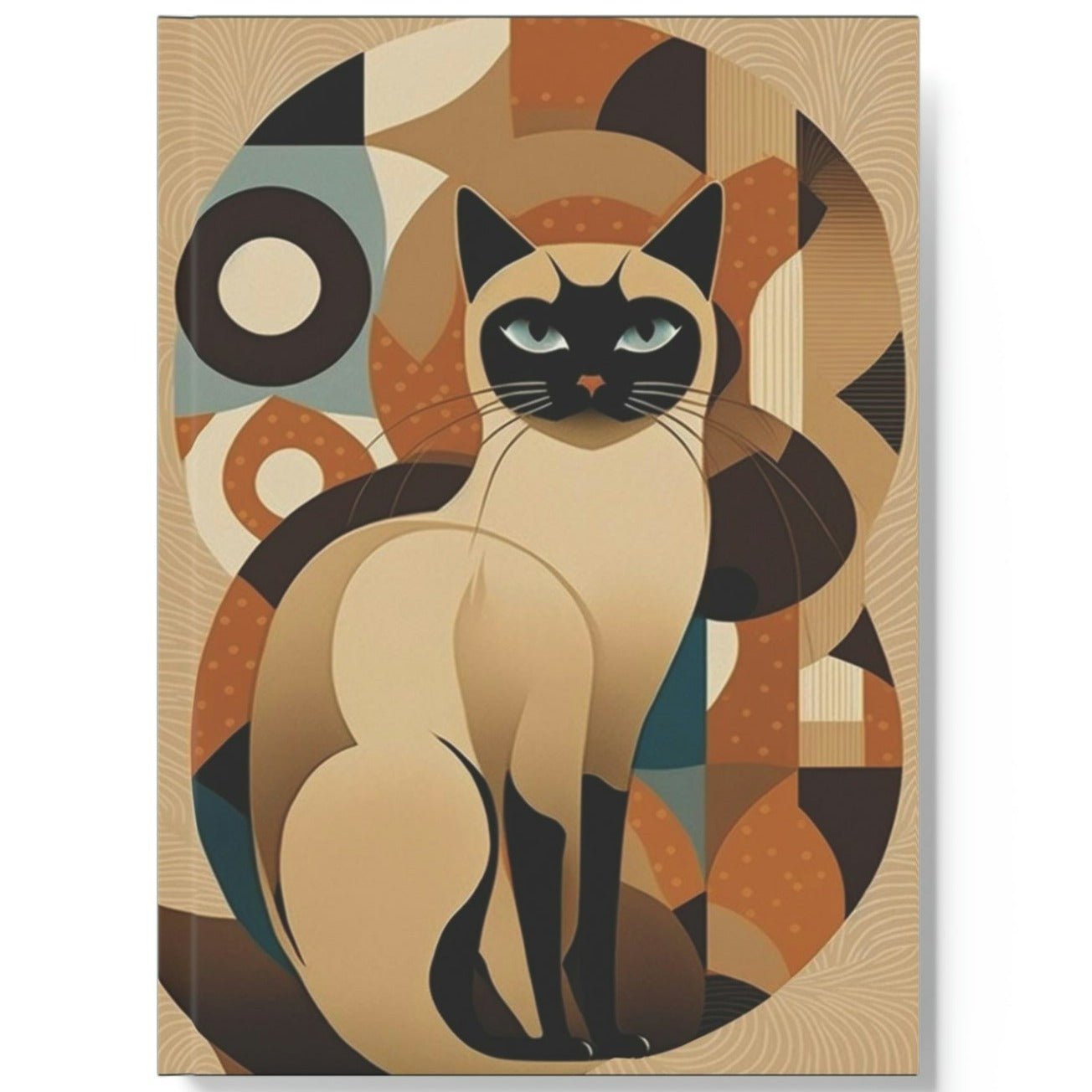 Siamese Cat Notebook - Seventies - Cat Inspirations - Hard Backed Journal