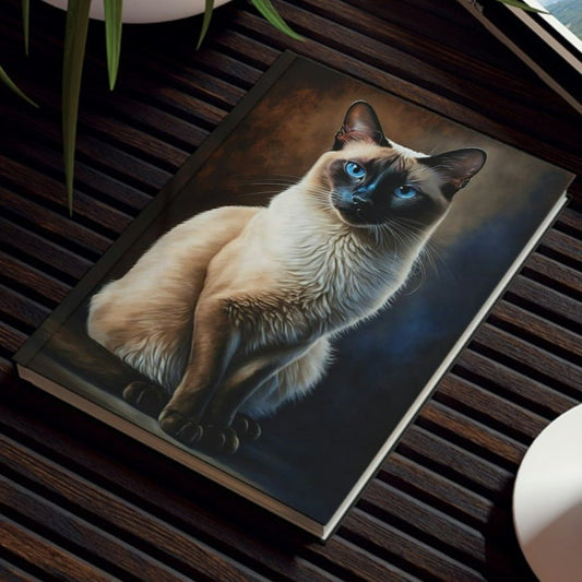 Siamese Cat Notebook - The Portrait - Cat Inspirations - Hard Backed Journal