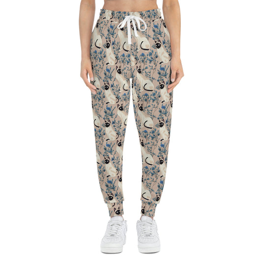 Siamese Cats Pattern Athletic Joggers