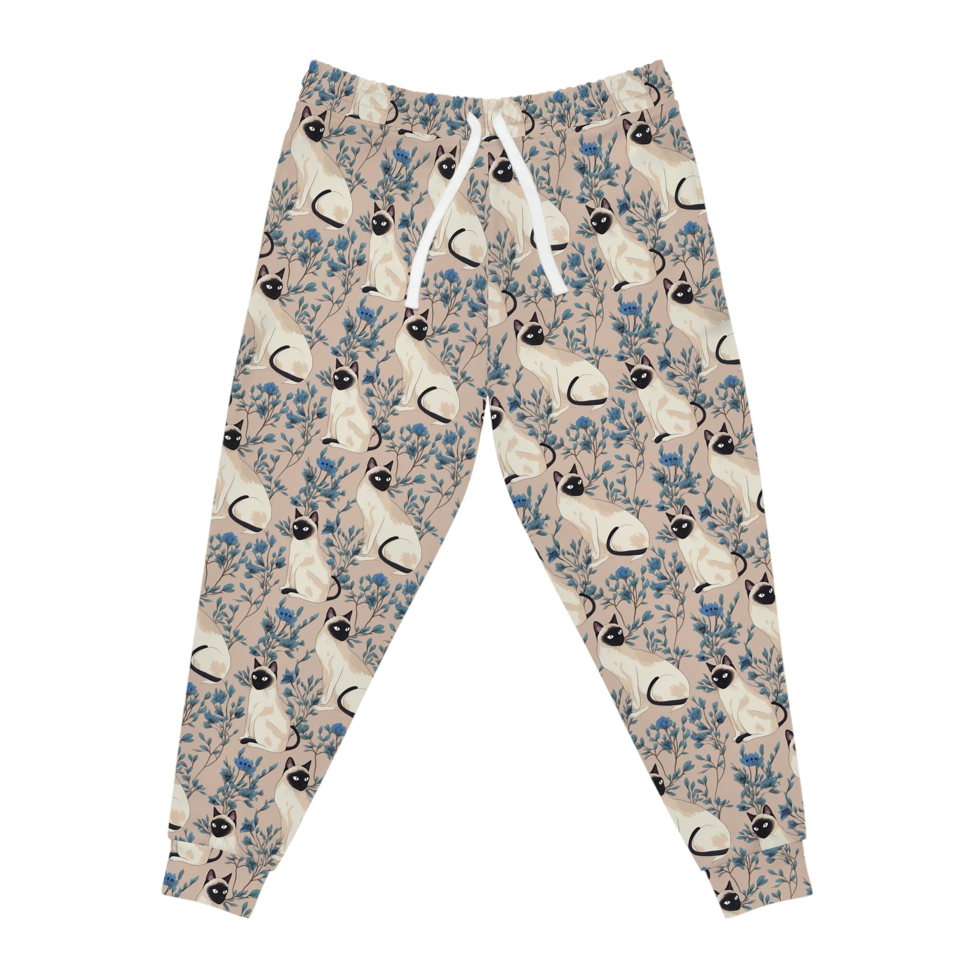 Siamese Cats Pattern Athletic Joggers