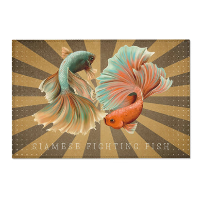 Siamese Fighting Fish Area Rug