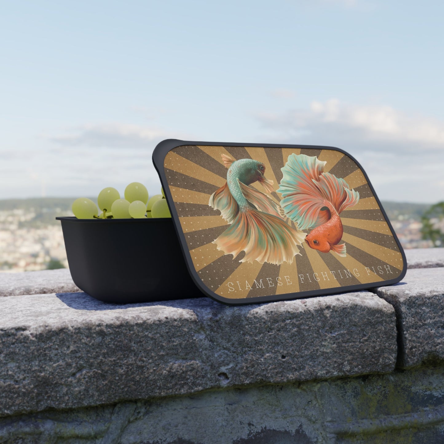 Siamese Fighting Fish (Bettas) | PLA Bento Box with Band and Utensils