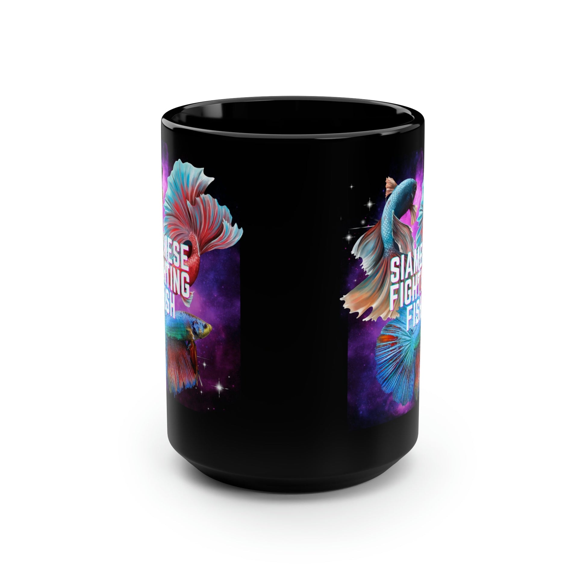 Siamese Fighting Fish Black Mug - 15oz