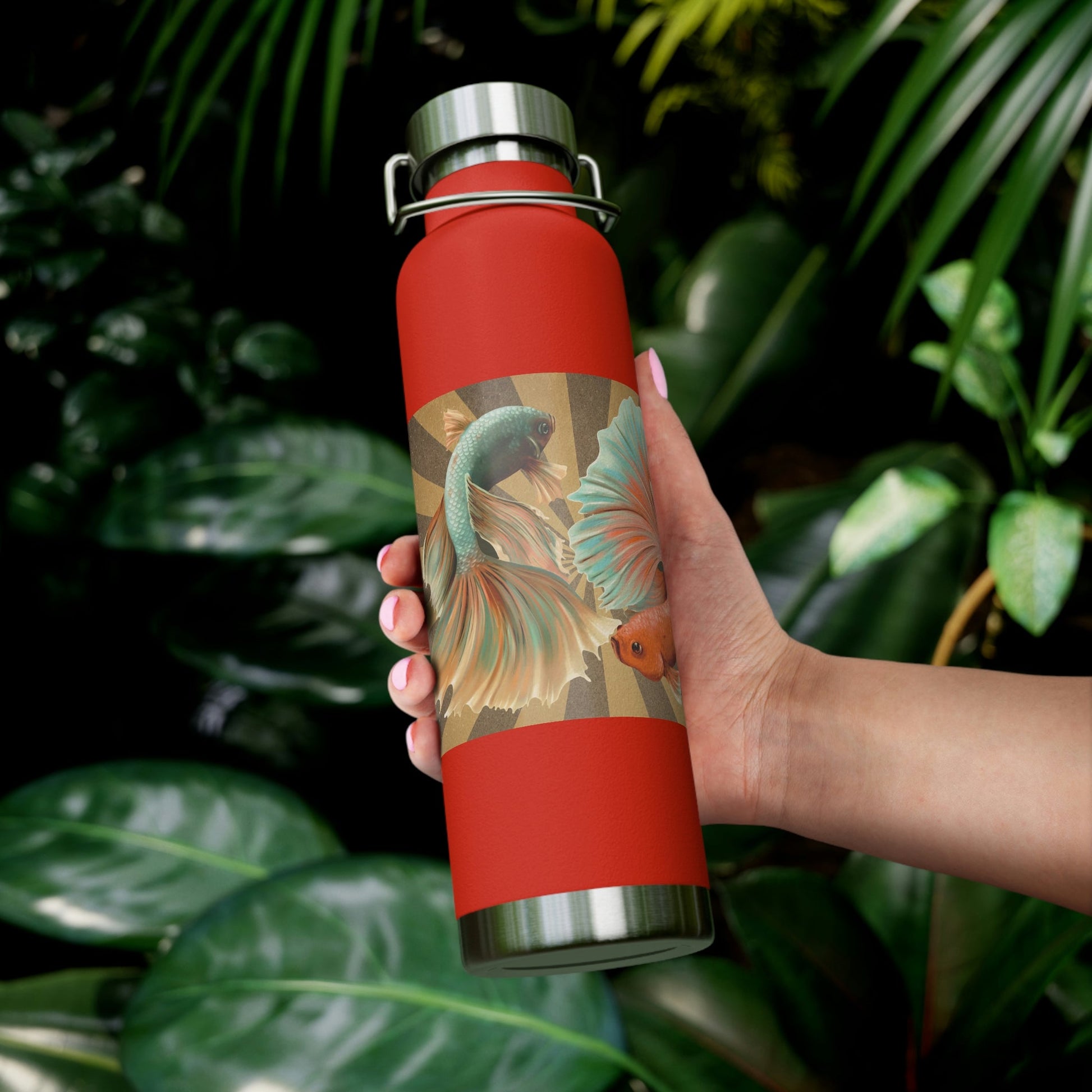 Siamese Fighting Fish | Copper Vacuum Insulated Bottle, 22oz