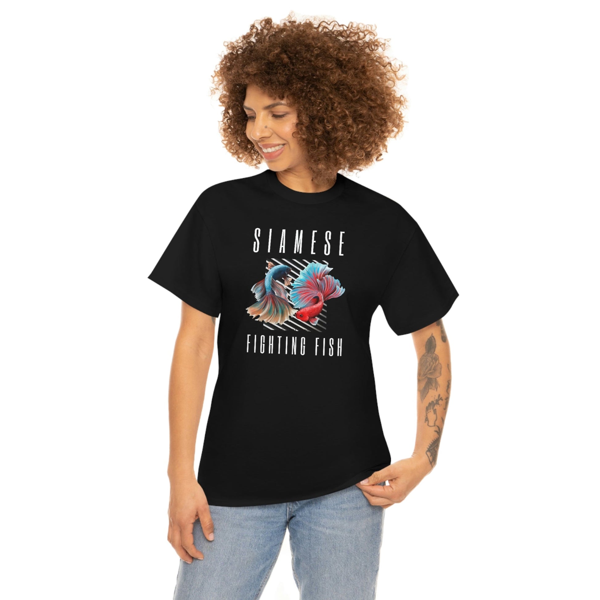 Siamese Fighting Fish IV Heavy Cotton T-Shirt