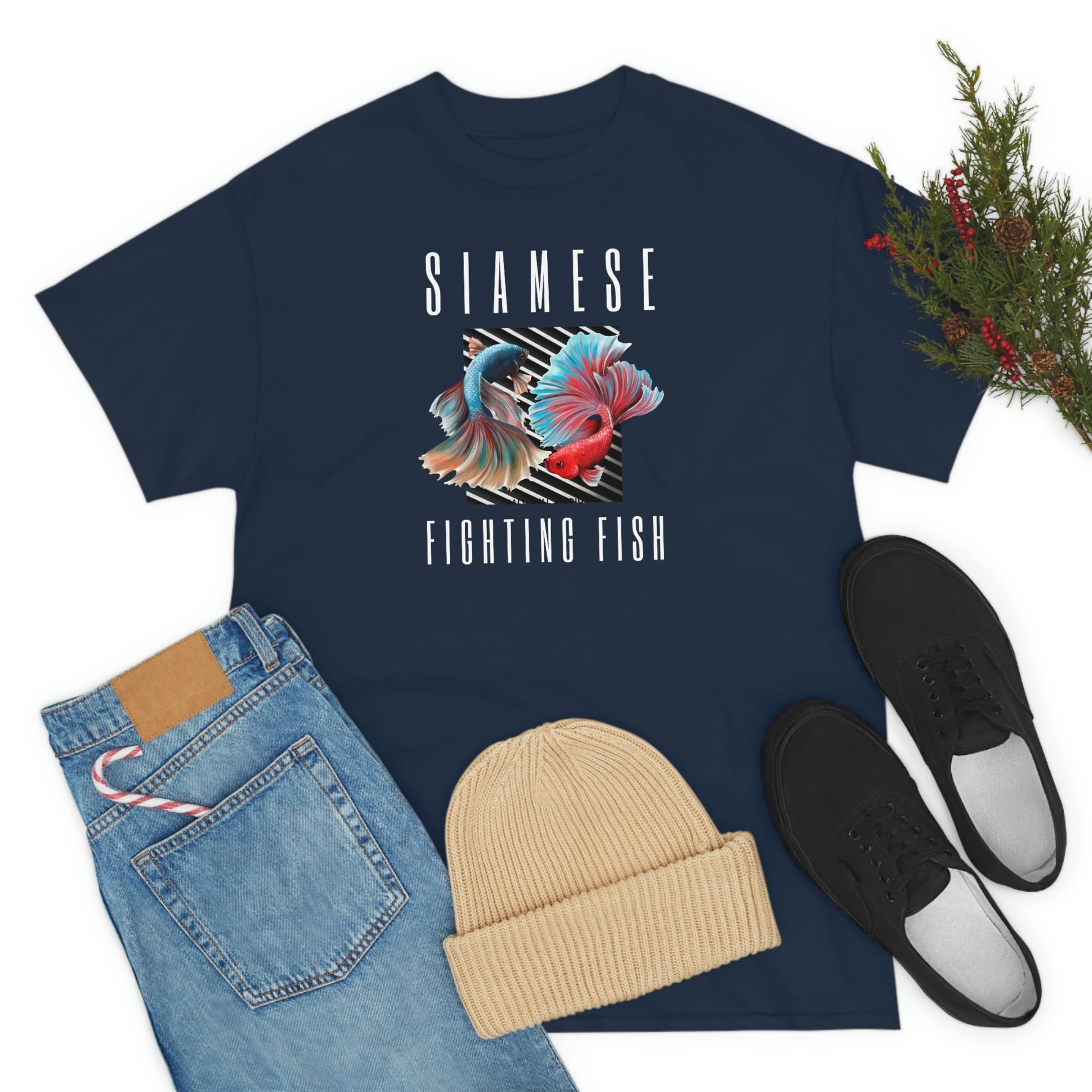 Siamese Fighting Fish IV Heavy Cotton T-Shirt