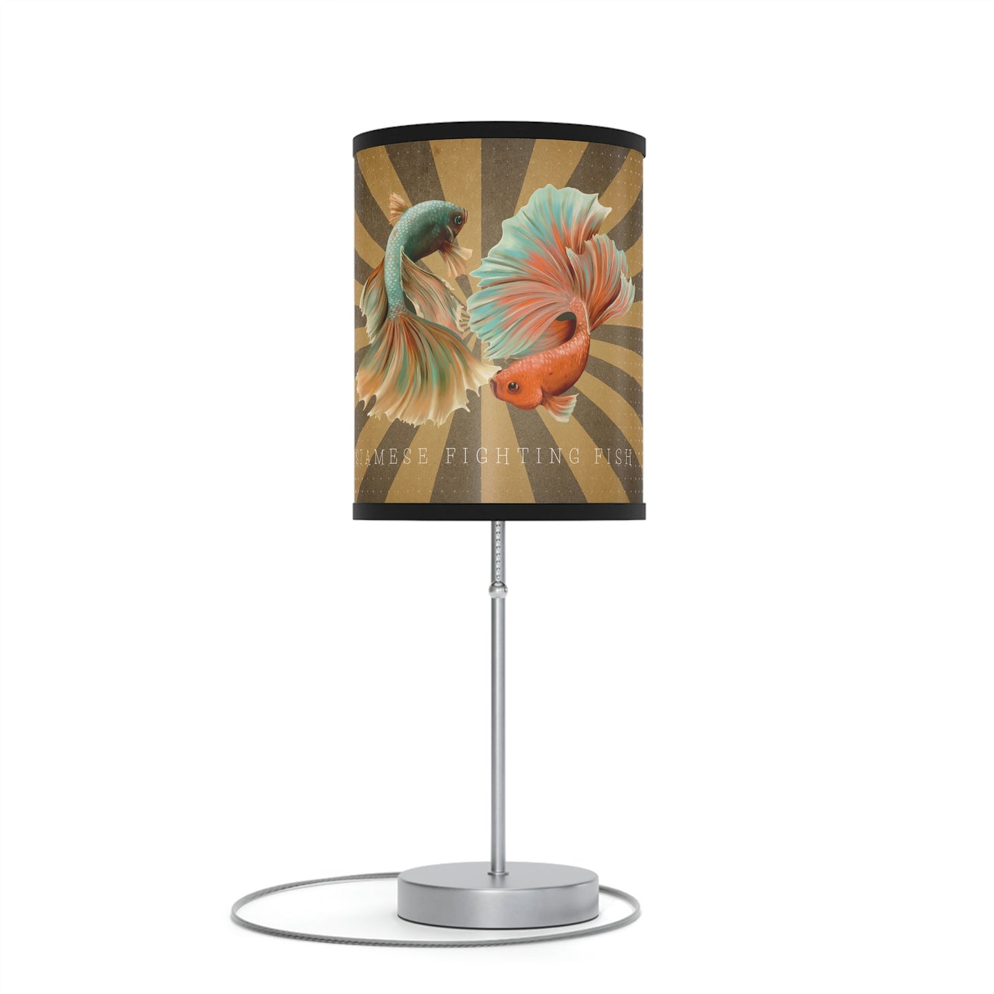 Siamese Fighting Fish Lamp on a Stand, US|CA plug