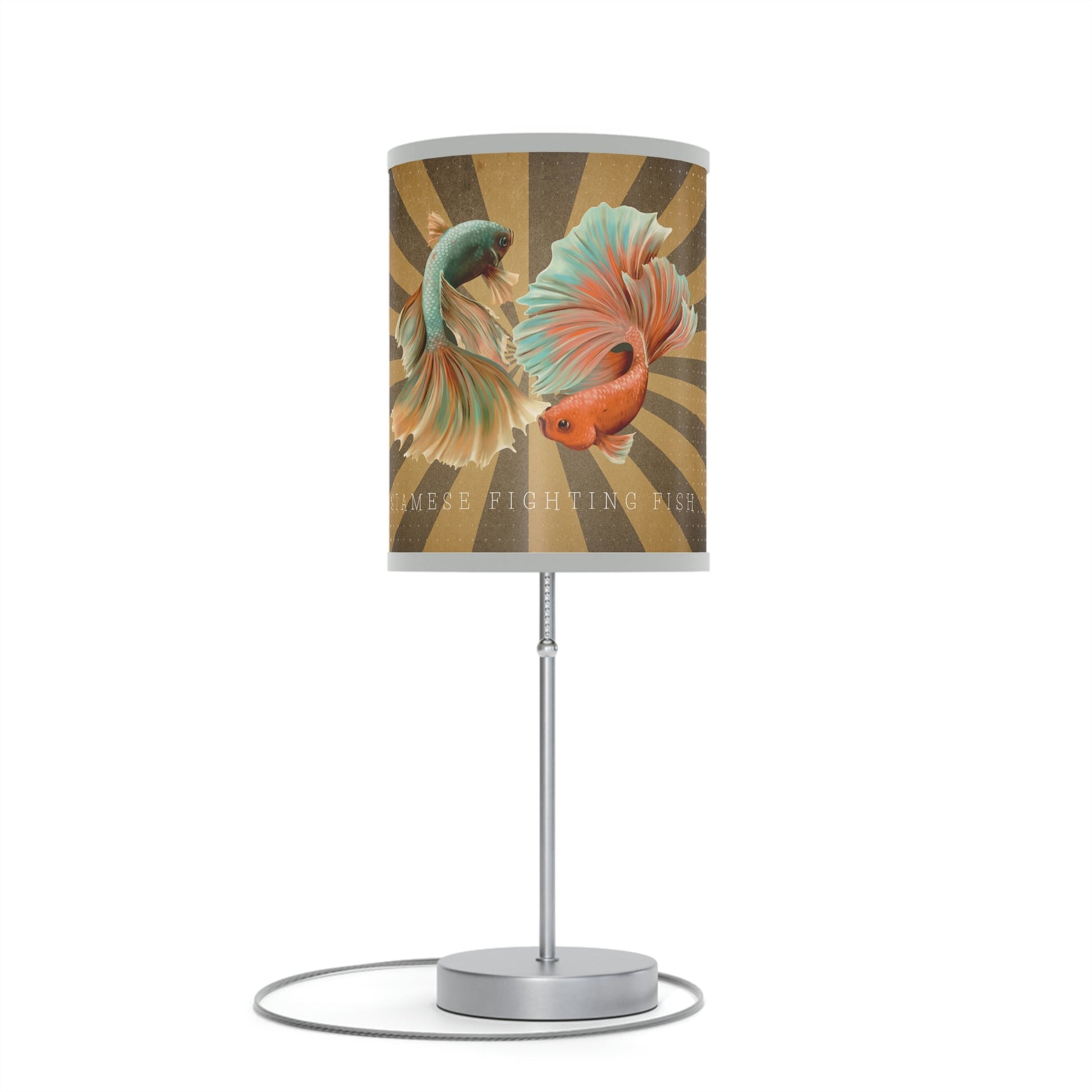 Siamese Fighting Fish Lamp on a Stand, US|CA plug