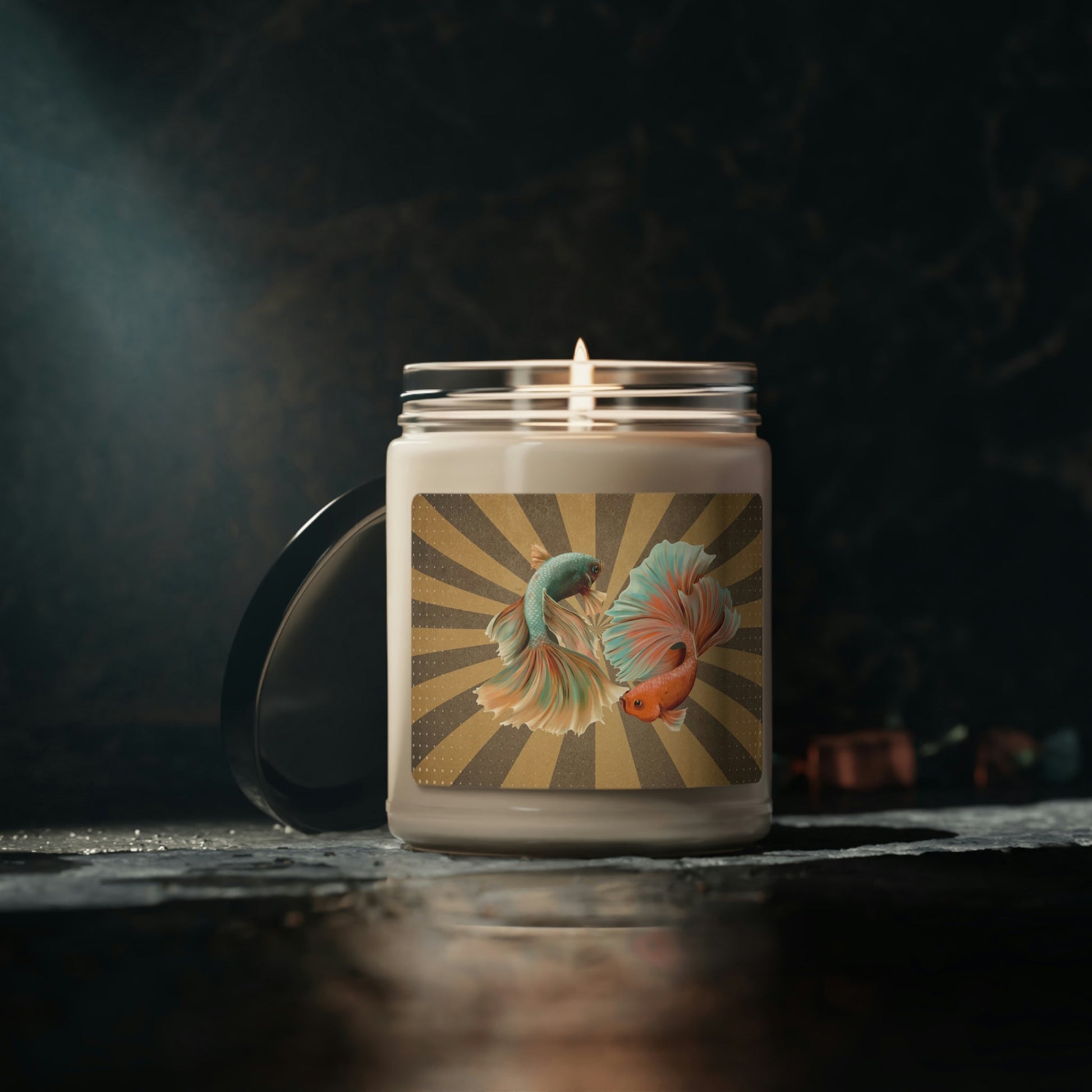 Siamese Fighting Fish Scented Soy Candle - 9oz