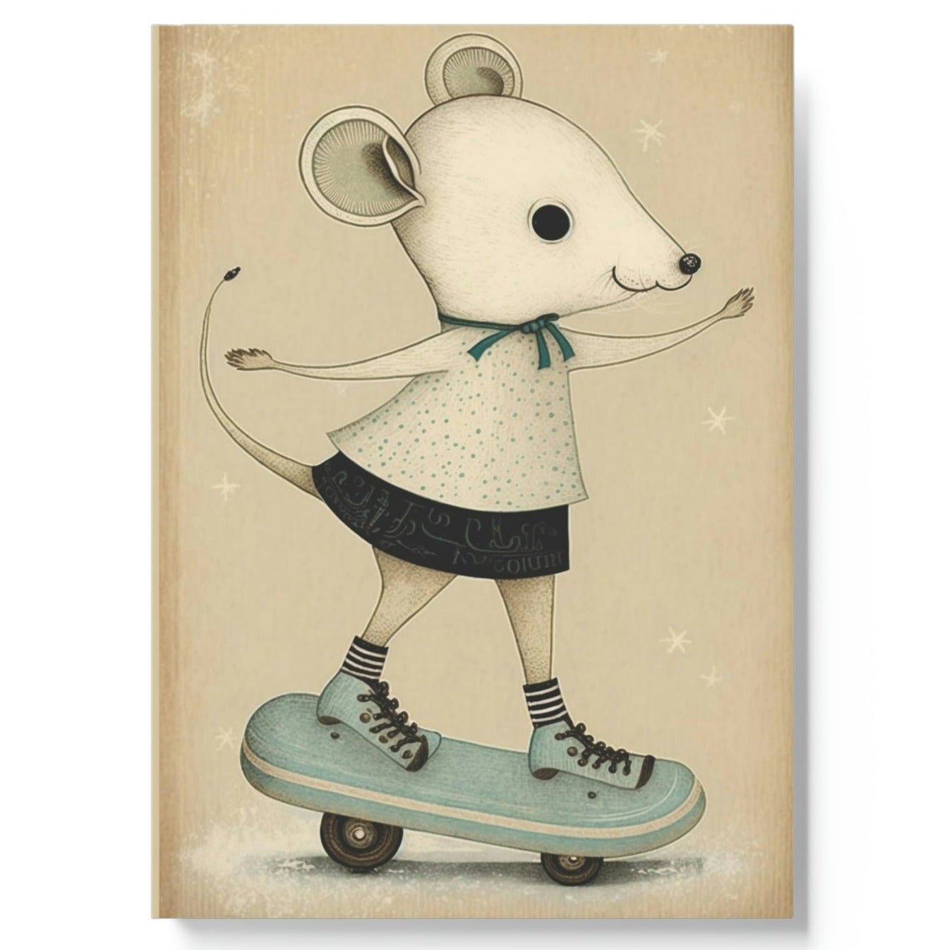 Skateboard Mouse Hard Backed Journal