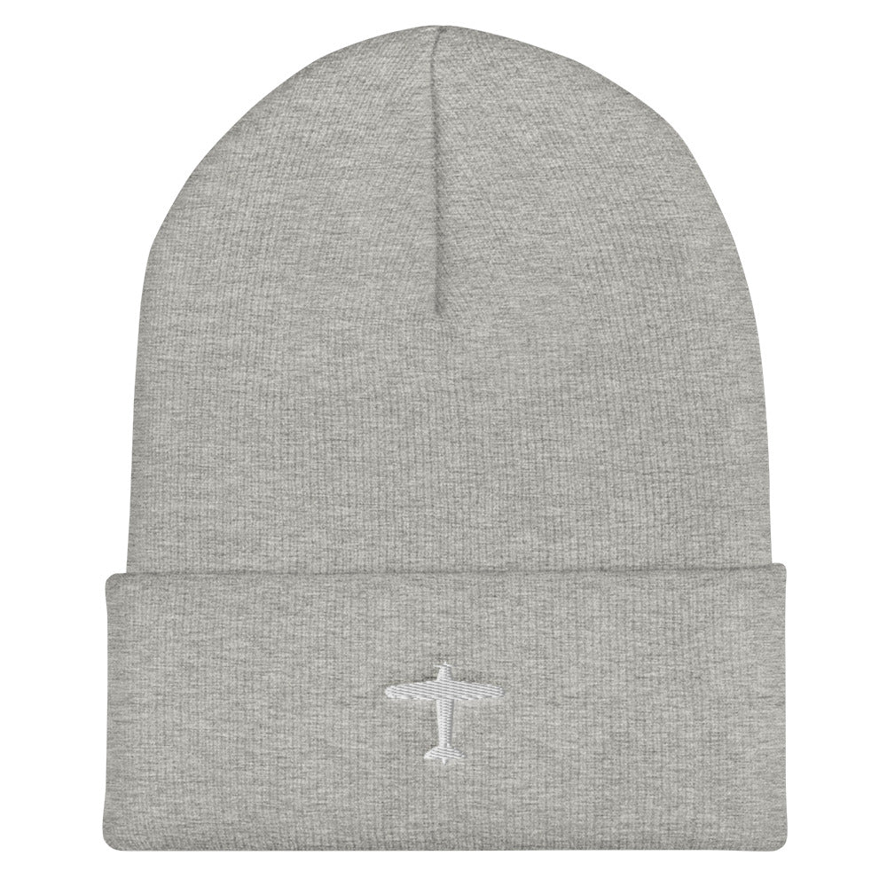 Small Plane Cuffed Beanie | Perfect Gift for the Aviator / Pilot