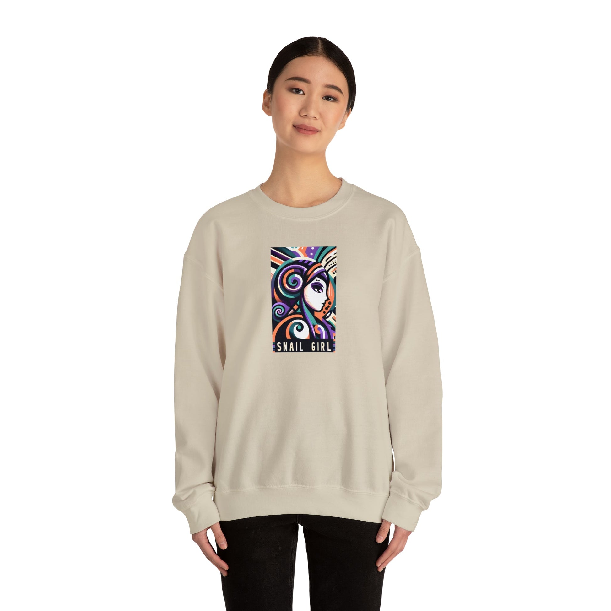 Snail Girl Mid-Century Modern Sweatshirt