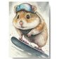 Snowboarding Hamster Hard Backed Journal
