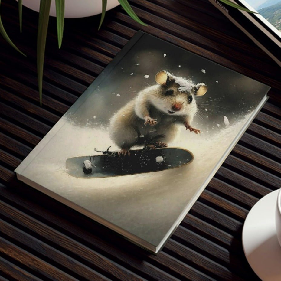 Snowboarding Mouse Hard Backed Journal