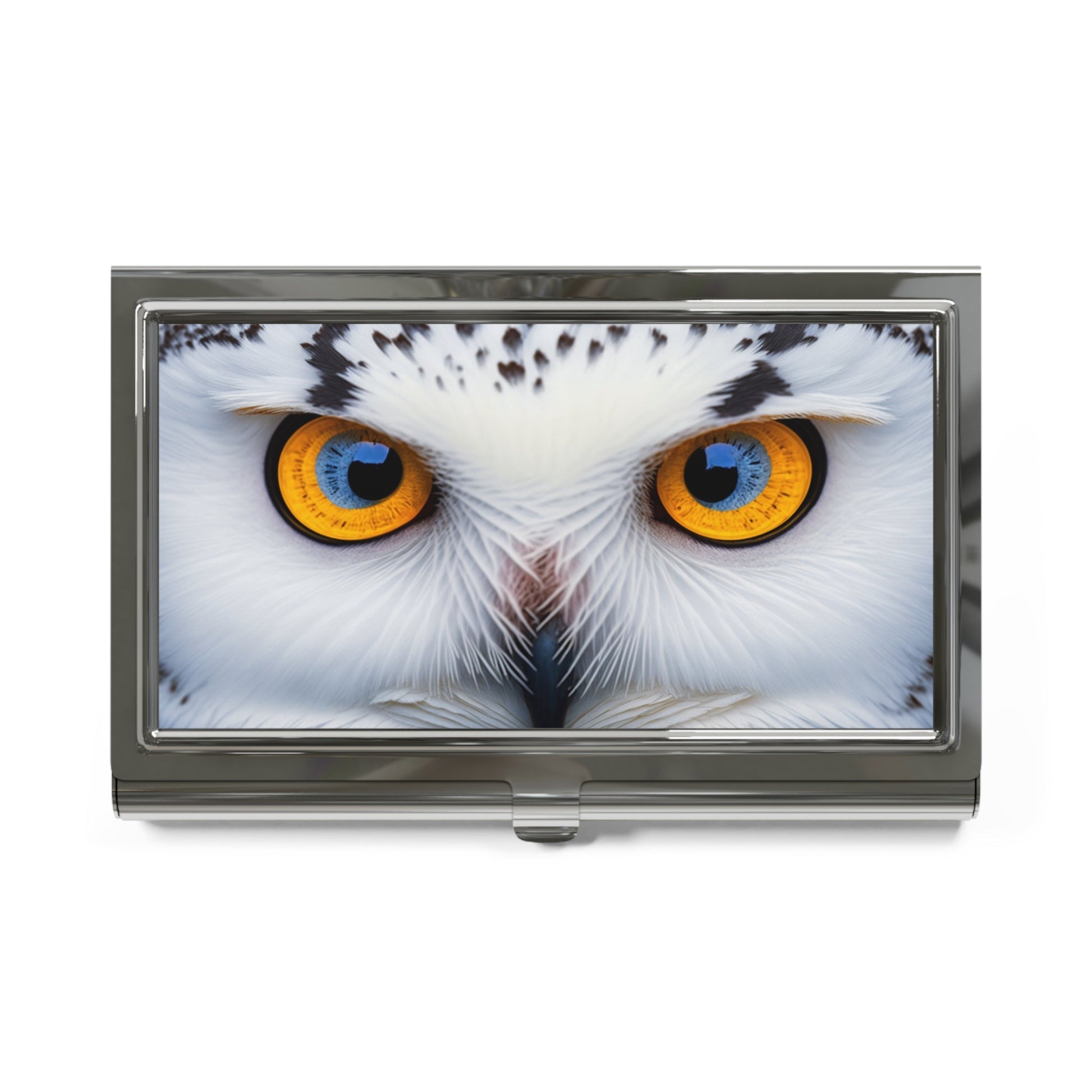 Snowey Owl Eyes Business Card Holder