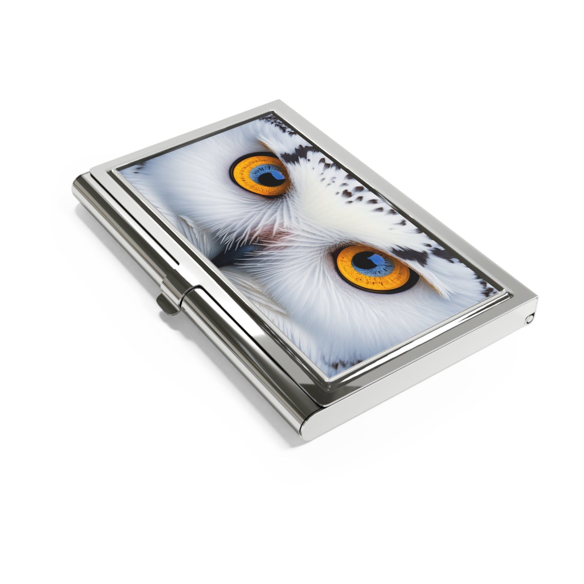 Snowey Owl Eyes Business Card Holder