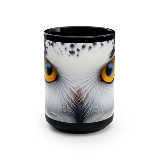 Snowy Owl Eyes - 15 oz Coffee Mug