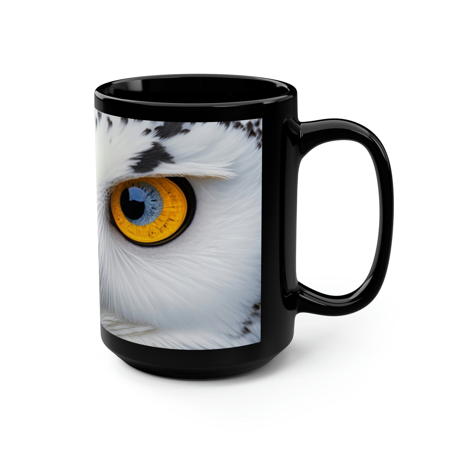 Snowy Owl Eyes - 15 oz Coffee Mug