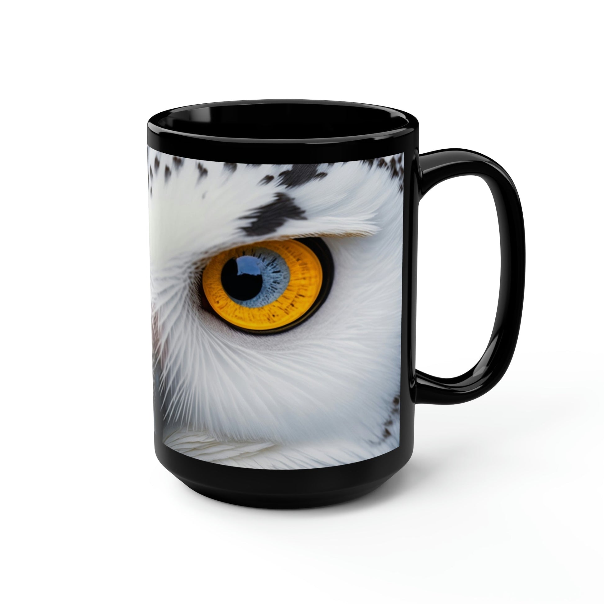 Snowy Owl Eyes - 15 oz Coffee Mug