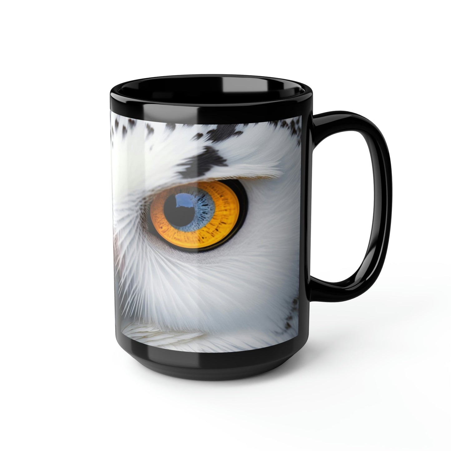 Snowy Owl Eyes - 15 oz Coffee Mug