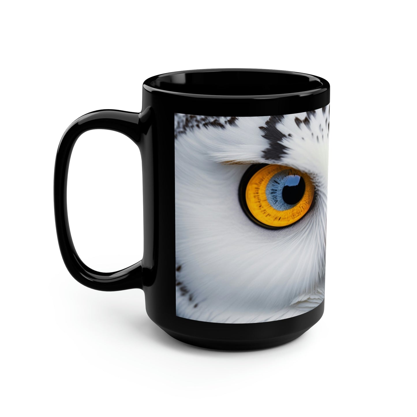 Snowy Owl Eyes - 15 oz Coffee Mug