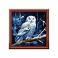 Snowy Owls on a Winter Night Art Print Gift and Jewelry Box