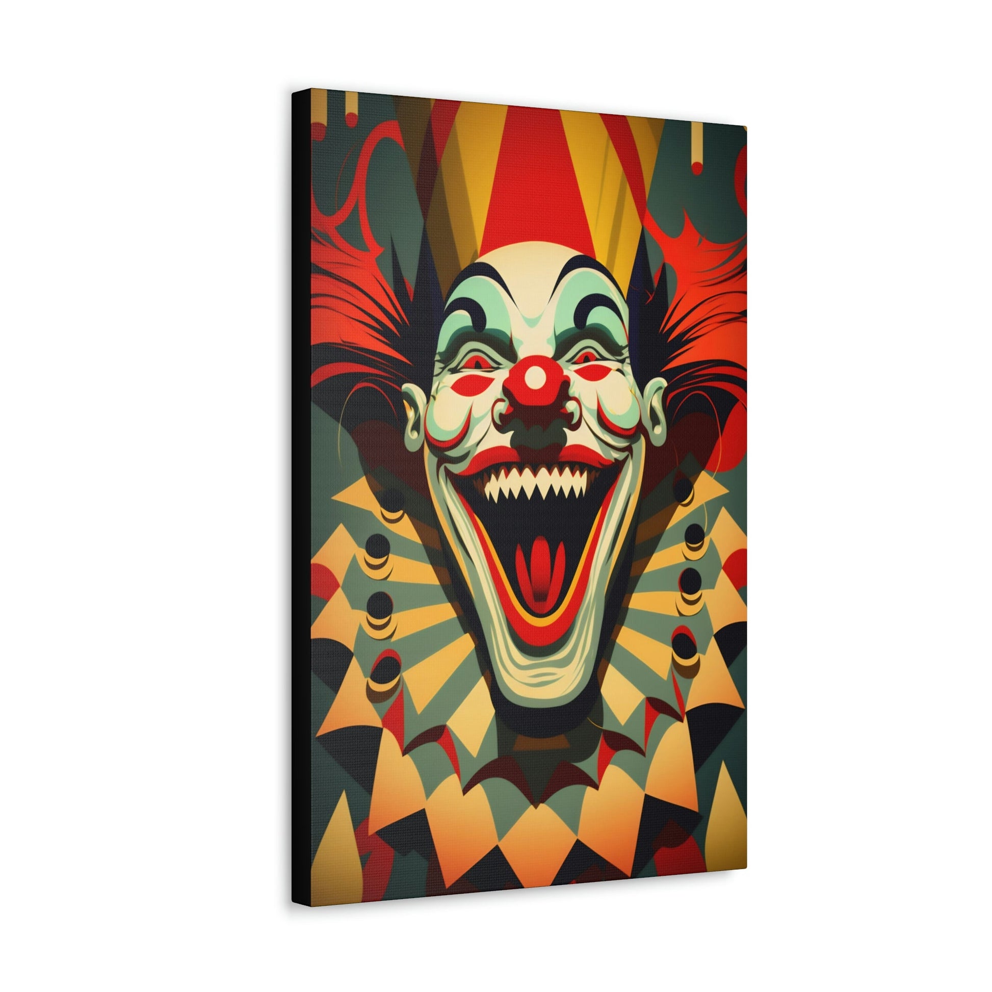 Spooky Crazy Insane Evil Clowns – Mr. Terrifier the Clown from Hell Canvas Gallery Wraps