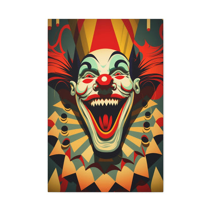 Spooky Crazy Insane Evil Clowns – Mr. Terrifier the Clown from Hell Canvas Gallery Wraps