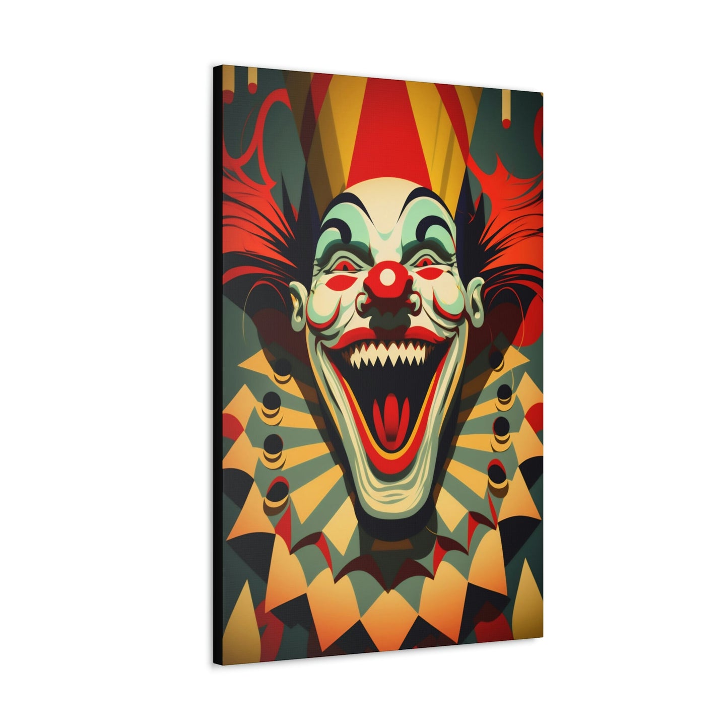 Spooky Crazy Insane Evil Clowns – Mr. Terrifier the Clown from Hell Canvas Gallery Wraps