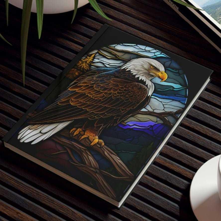 Stained Glass Bald Eagle Hard Backed Journal