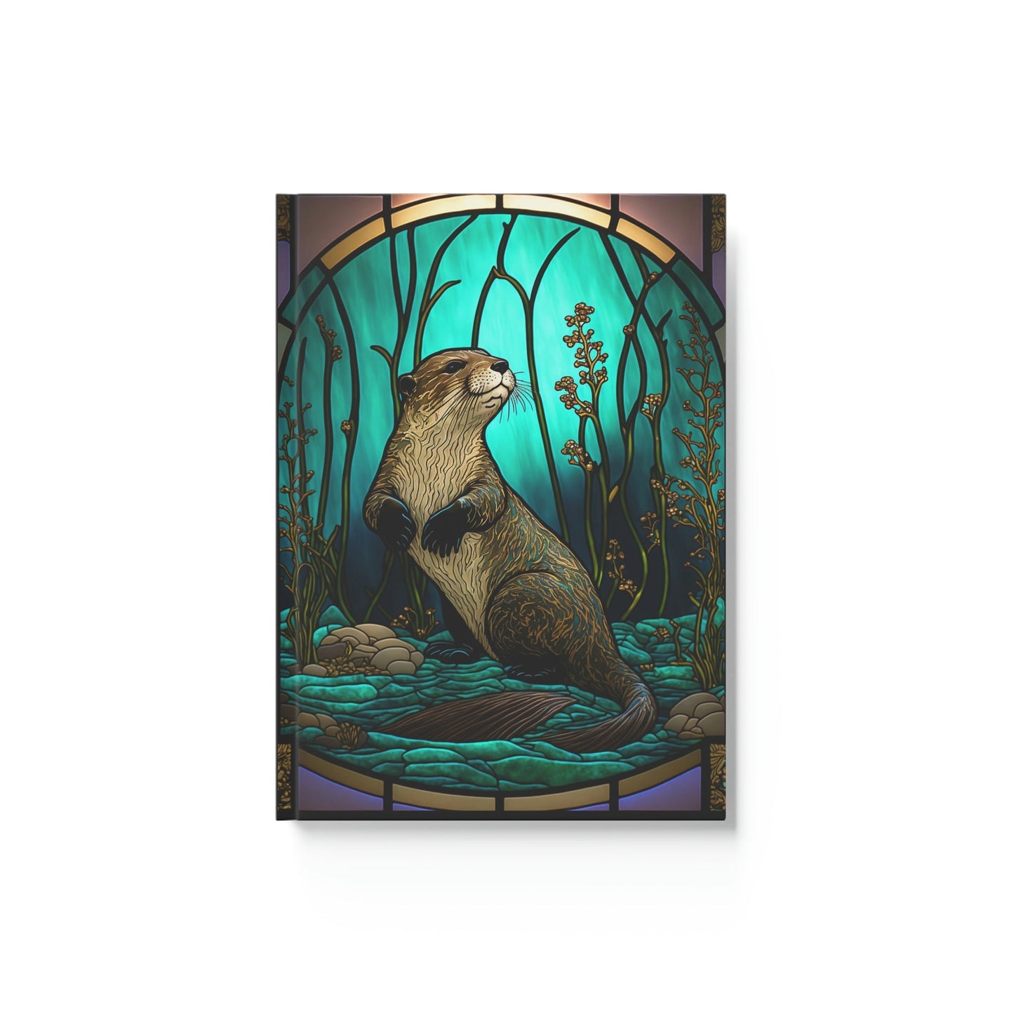 Stained Glass Otter Hard Backed Journal