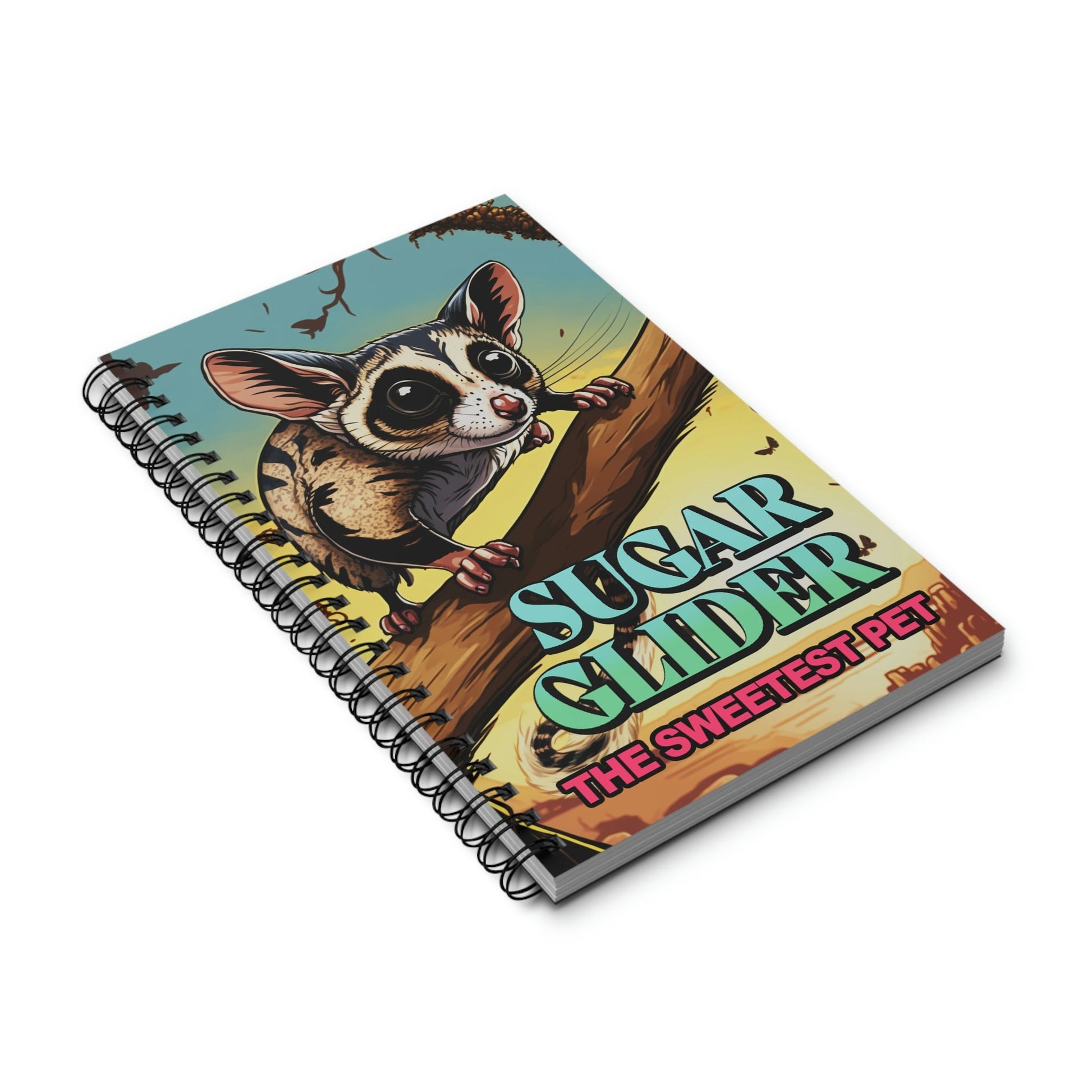 Sugar Glider Graphic Novel Cover Spiral Journal Notebook Sketch Book