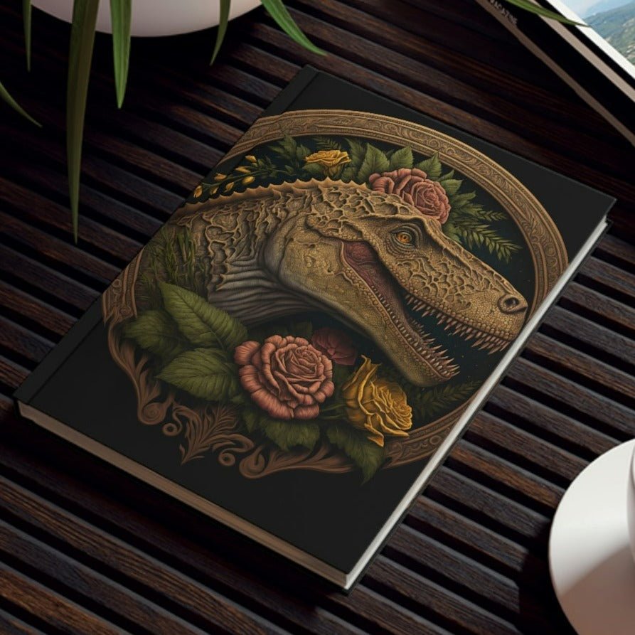 T-Rex and Roses Hard Backed Journal